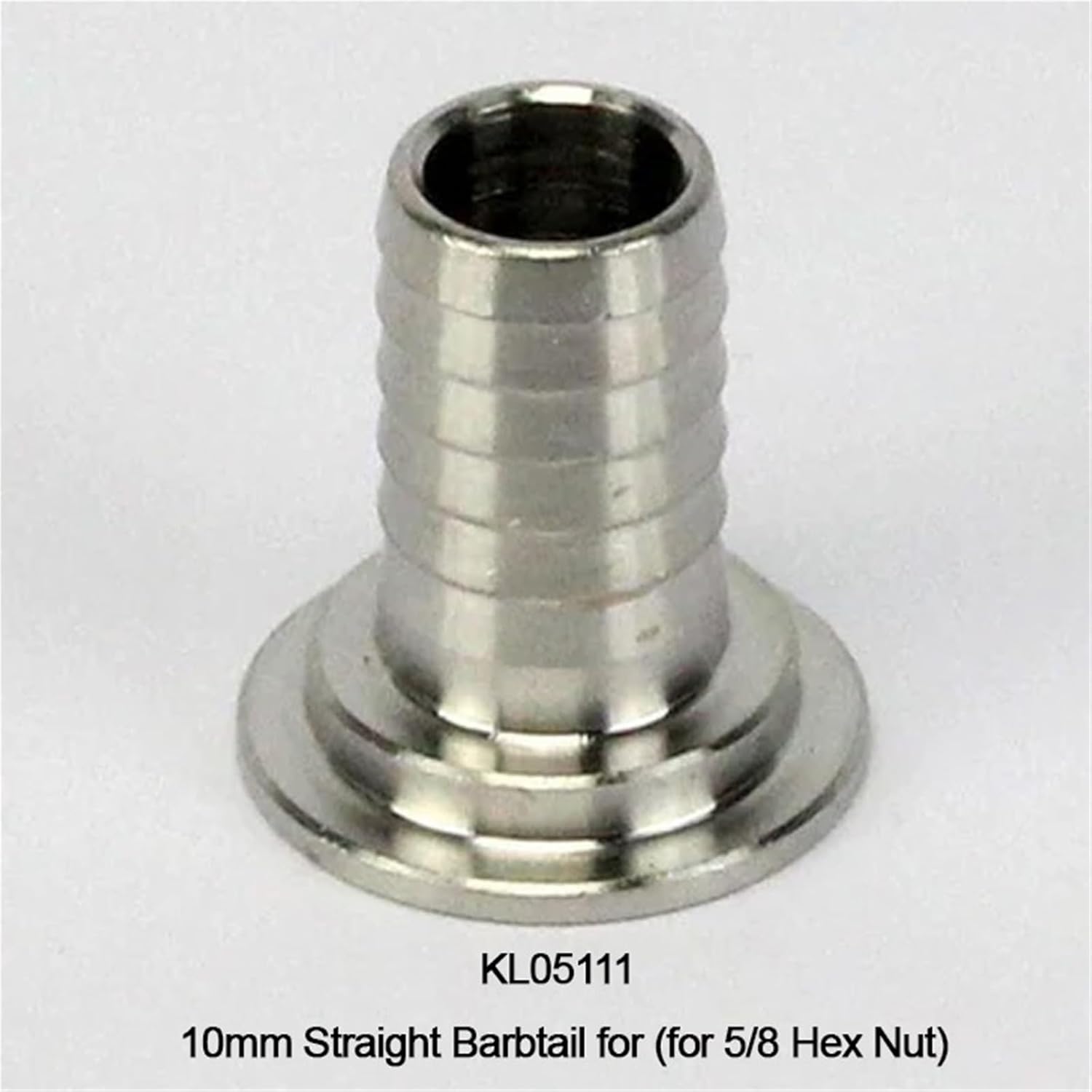 1Pcs 6/8/10/13mm Straight Barb tail Stainless Joint Fitting (for 5/8 Hex Nut) Bar Tool(10mm)