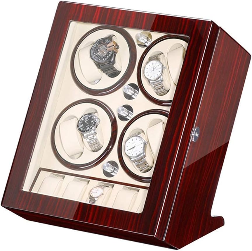 Automatic Watch Winder Box for Winding 8 Watches + 5 Storage Piano Paint Exterior Quiet Motor Fit Lady Man Watches Watch Winder Display Watch Box Case Watch Storage