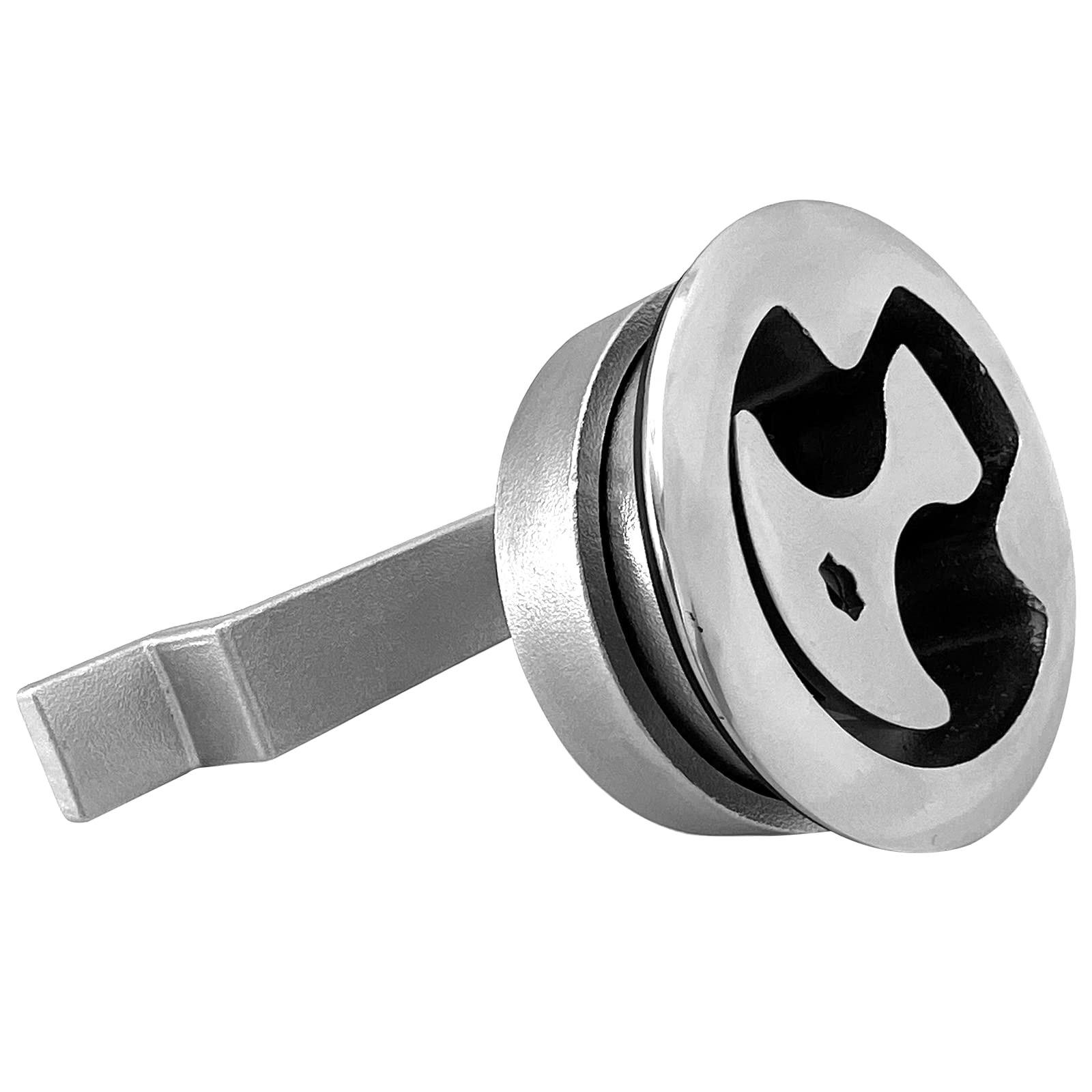 ISURE MARINE Fibbia da pavimento, in acciaio inox, con manico di sollevamento, fibbia a pavimento, fibbia a scomparsa, chiusura con chiave, 2 pezzi