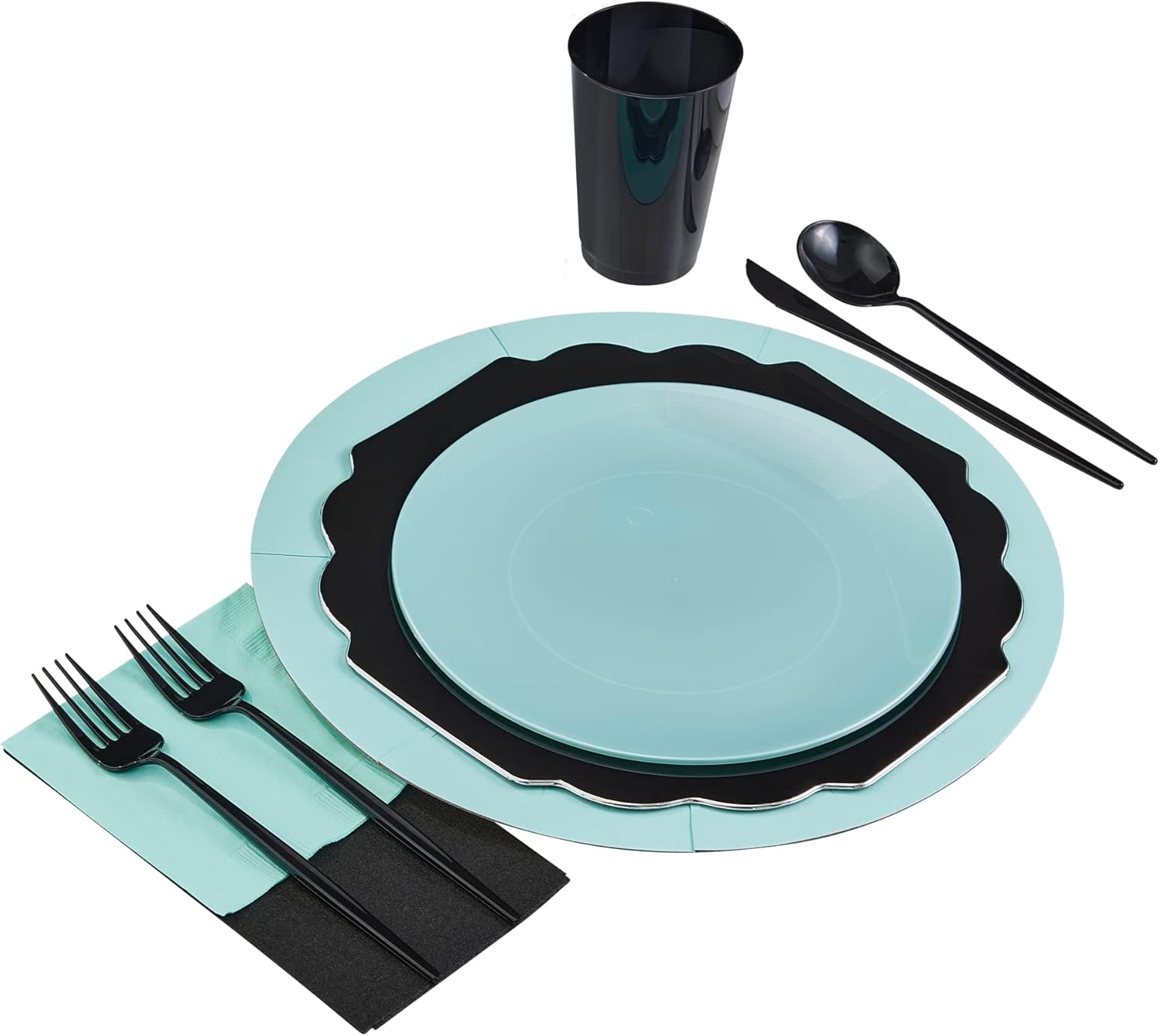 Disposable Plates for Party (10 Servings) Party Plates and