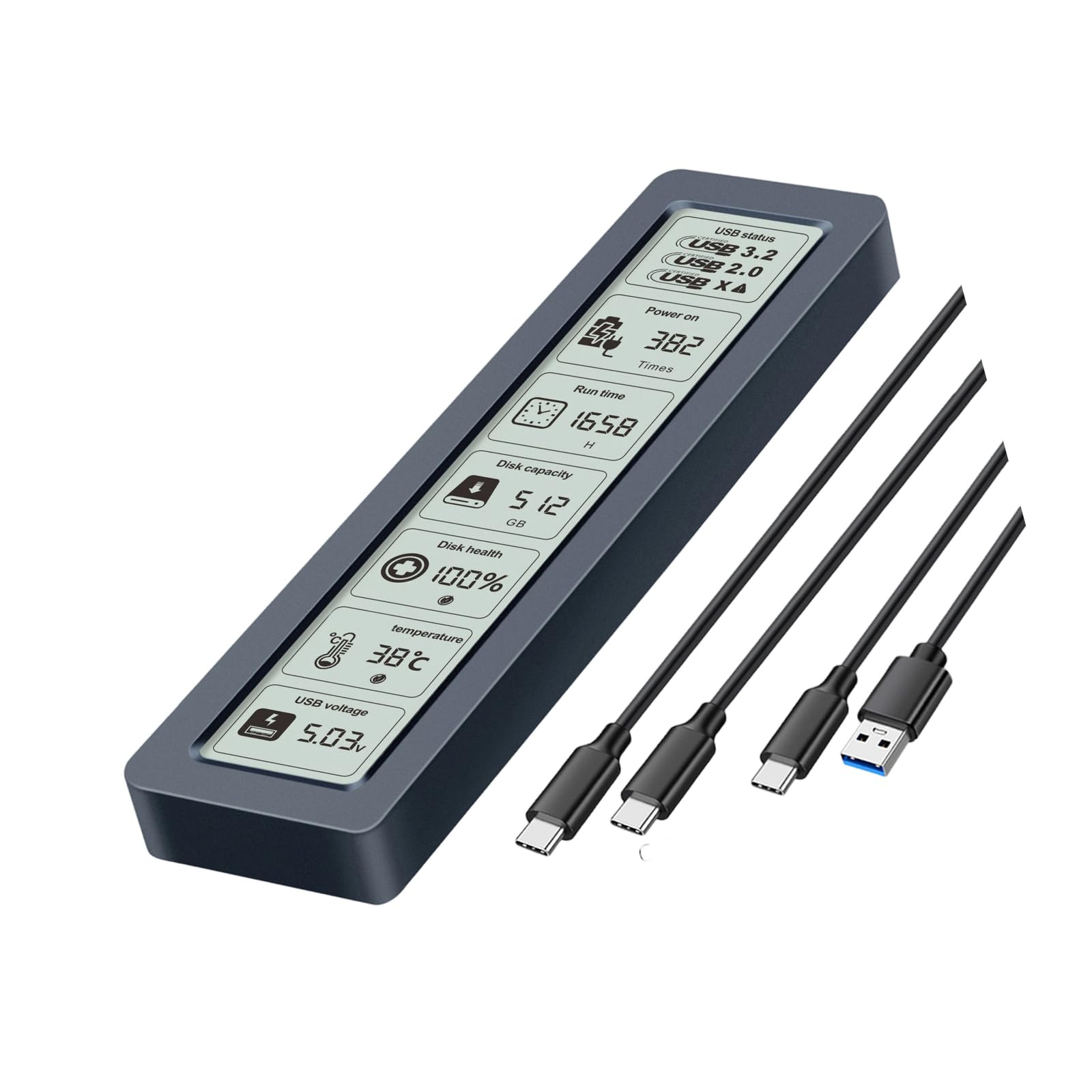 Custodia SSD per schermo digitale con porta USB C