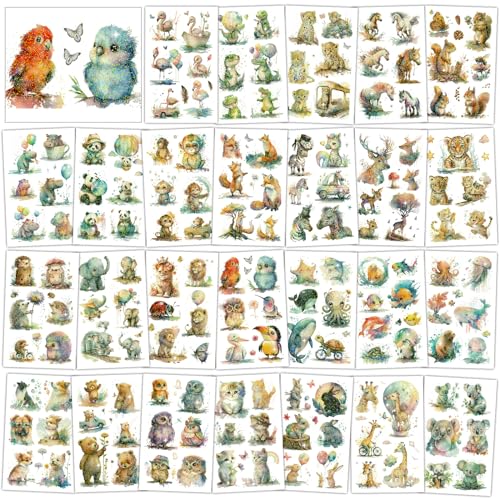 Konsait KSB137137 26 Sheets Animal Temporary Tattoos thumb #1