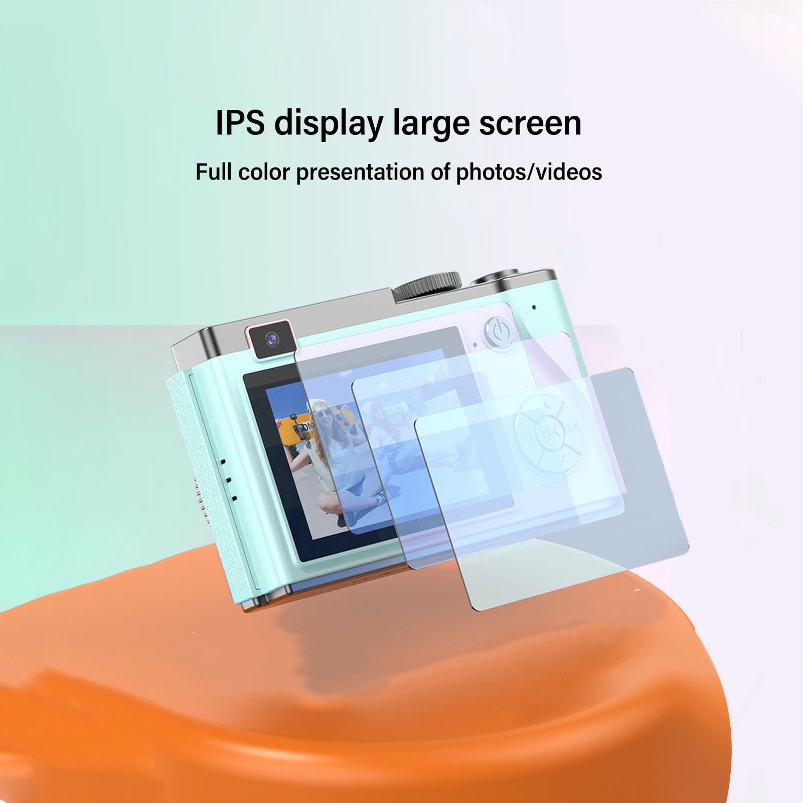 Appareil Photo Numérique Rétro 1080P, Appareil Photo Numérique Point and Shoot 48MP Vintage, Caméra Selfie FHD - Écran HD 2,4 Pouces, Zoom Numérique 16X, Double Objectif