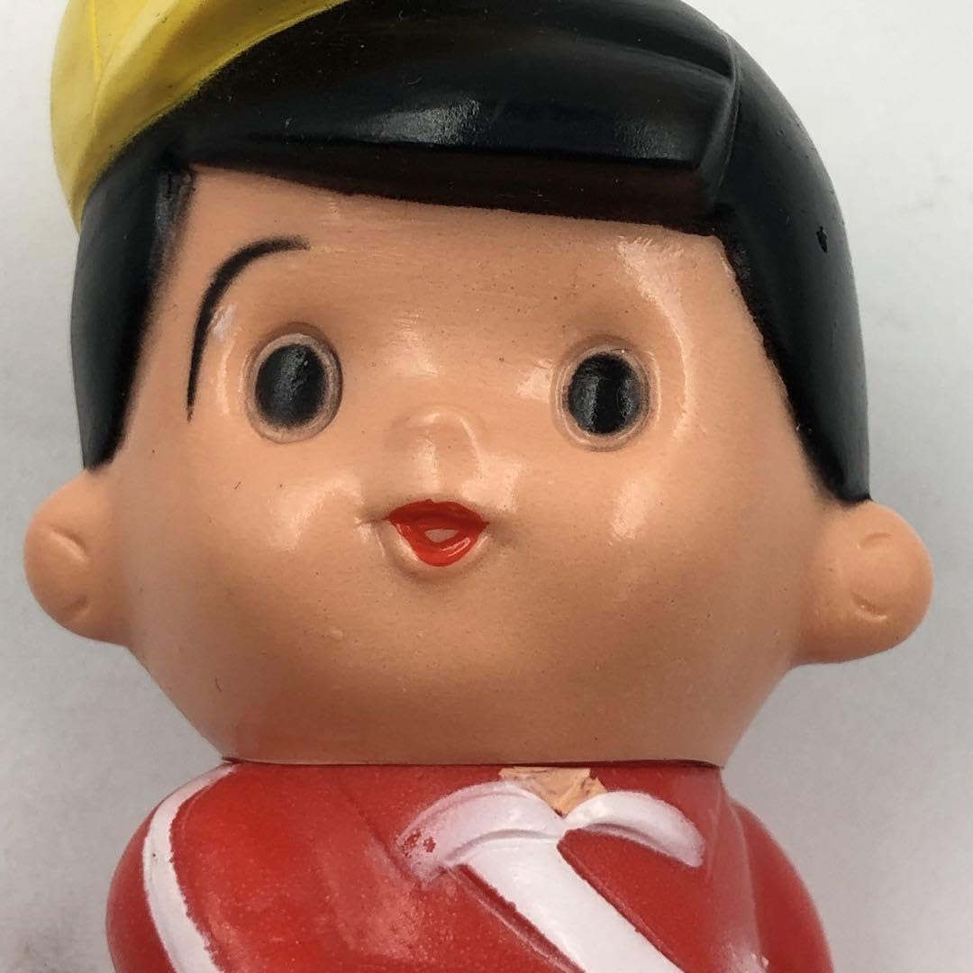 Amazon.co.jp: 昭和レトロ 貯金箱 ソフビ人形 信ちゃん 信用金庫 新聞