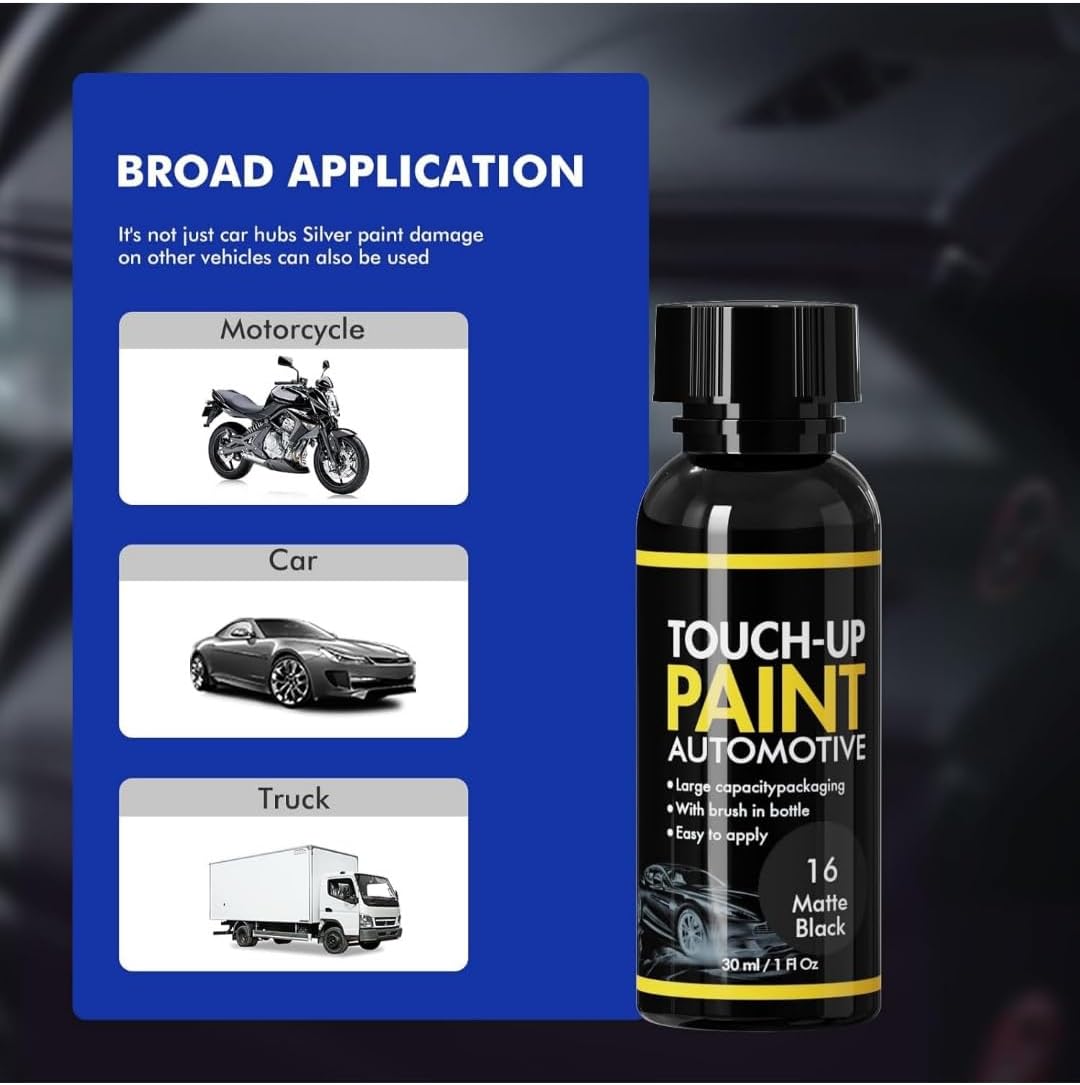 Silver Gray Rim Touch Up Paint, Rim Repair Kit Curb Rash, Wheel Touch Up Paint for Quickly Fix Rims Scratches, Chips, Curb Rashes and Surface Damage
