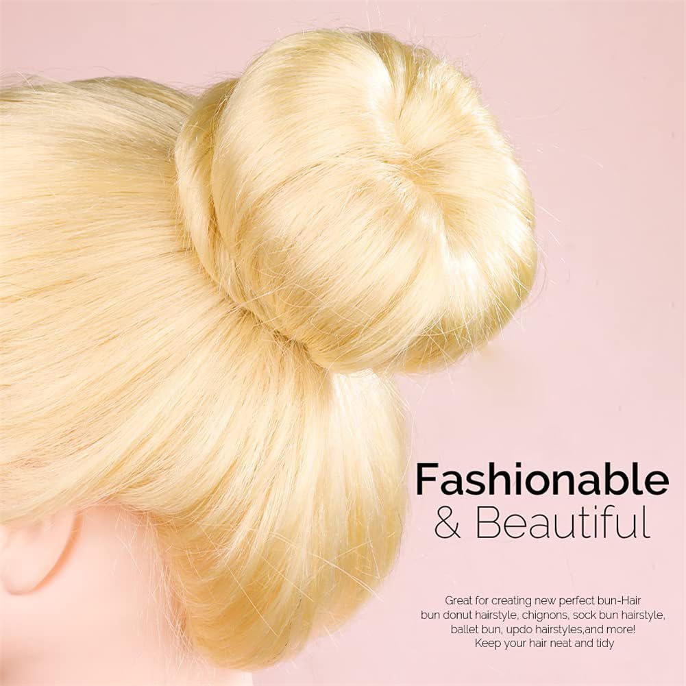 6 Stück 6 cm kleine Duttknoten, Donut-Haarknoten, für Kinder (Beige)