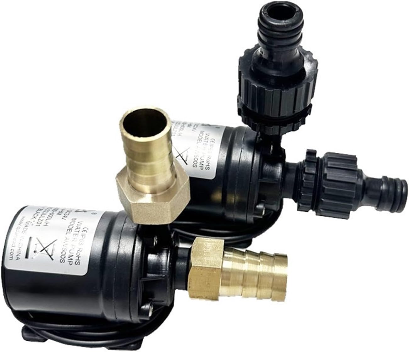 Water pump 12v high voltage ultra-quiet solar DC 24V head 5M 800L/H brushless motor submersible water pump quick disconnect connector(12V Bare Wiring)