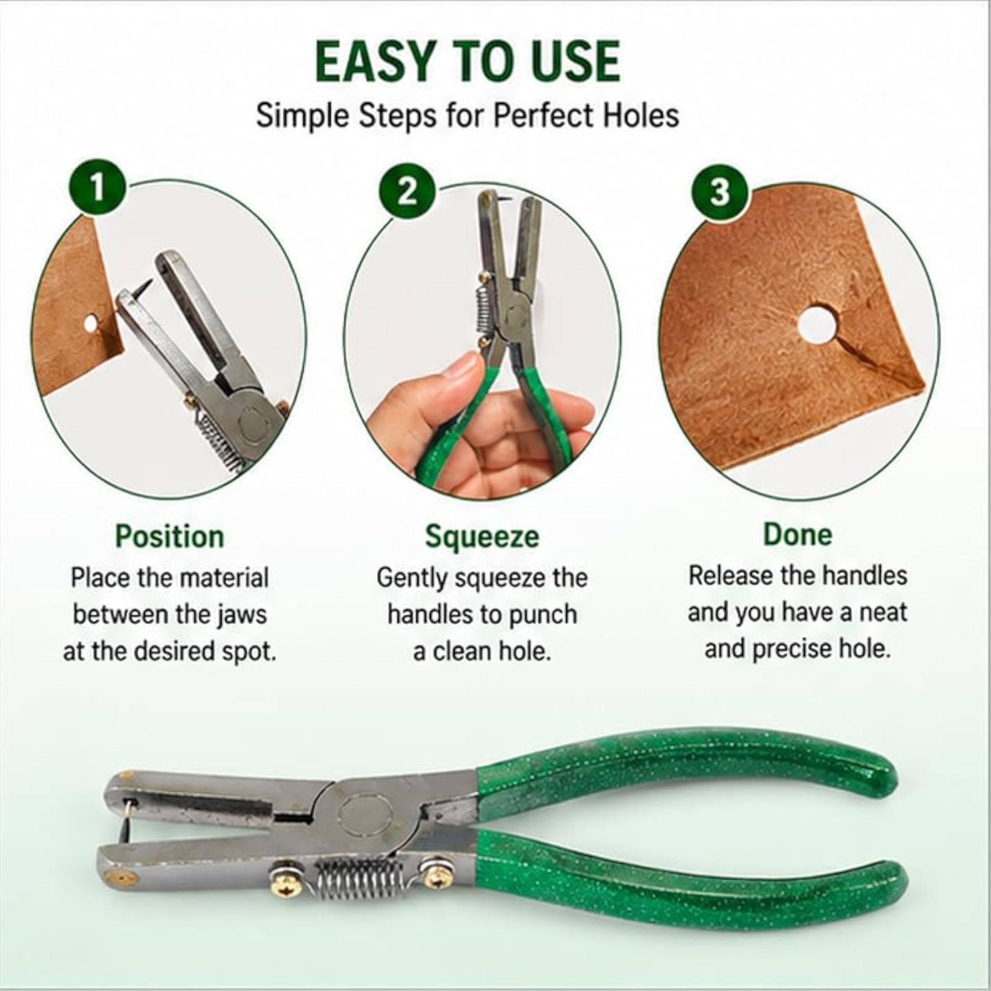 Punch Plier for Jewellery Making, Manual Hole Punch Tool