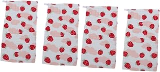 Toddmomy 4 Pçs Toalha De Bebê Panos De Musselina Para Crianças Toalha Para Crianças Toalhas De Bebê Para Crianças Lenço De Bebê Avental De Bebê Pequena Toalha De Lavagem Toalha De Rosto