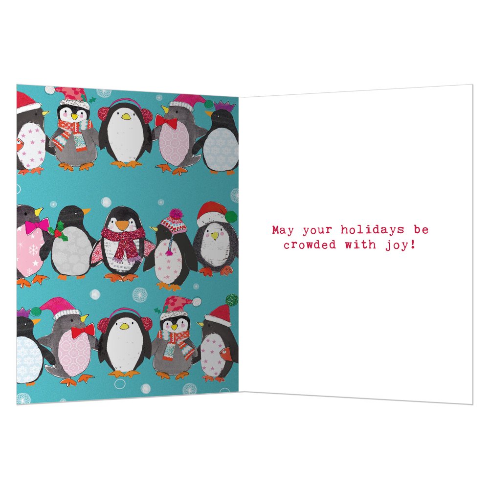 Tree-Free Greetings Holiday Greeting Cards Vintage Brown Recycled Paper Boxed Note Card Set - Image 2