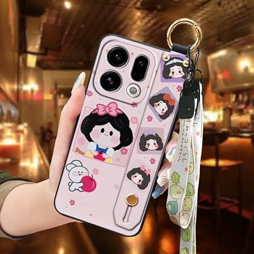 Phone Case Compatible with OPPO Find X9, Wristband Soft case Phone Holder Waterproof Dirt-resistant Protective Anti-knock Cute B