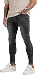 GINGTTO Hommes Skinny Jeans Stretch Slim Fit Jean Pantalons