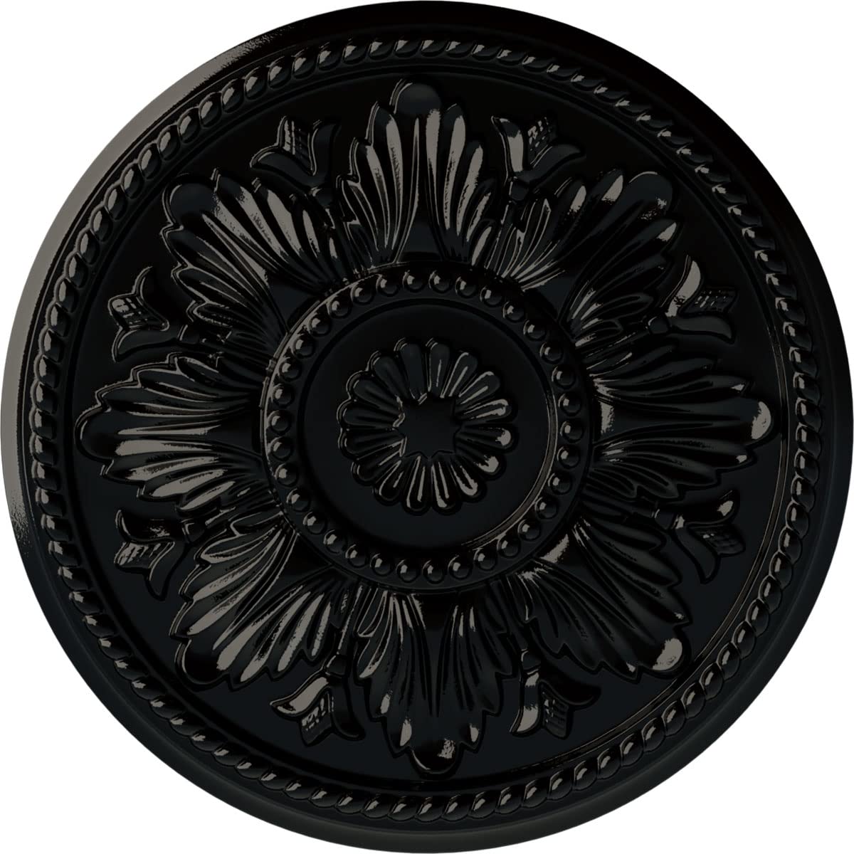 Ekena Millwork CM18EDBPS Edinburgh Ceiling Medallion, Black Pearl