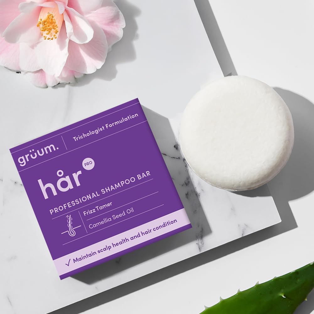 grüum Frizz Tamer Shampoo Bar 50g, Solid Shampoo Bars for Hair Up to 60 Washes, Plastic Free Vegan Bar for Men & Women - Image 2