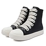 High Top Sneakers for Men Comfortable Platform Shoes with Zipper Walking Shoes
