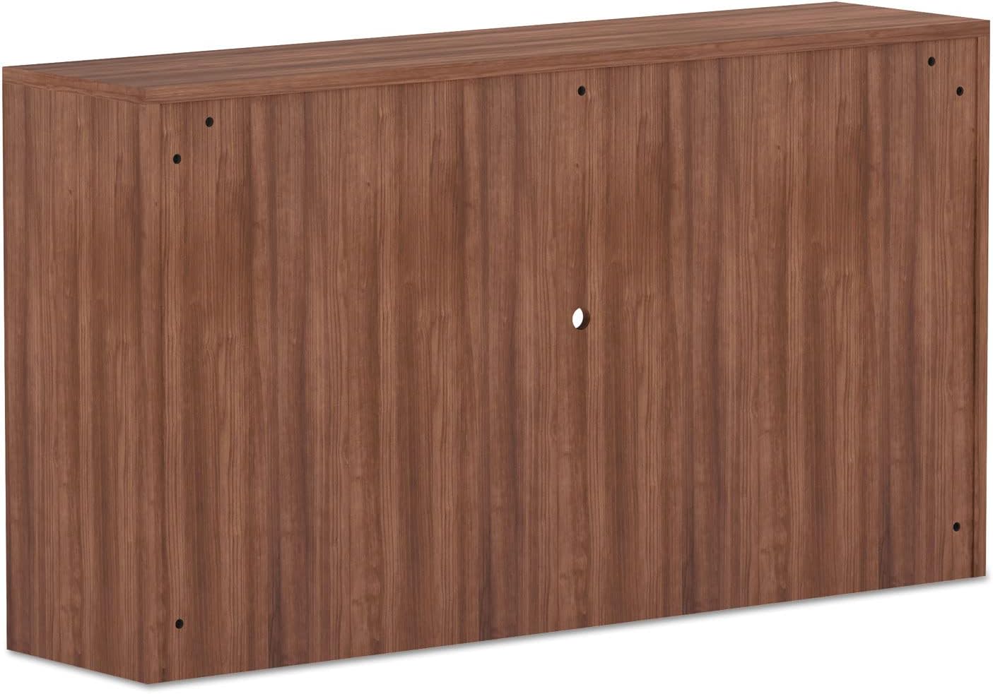 Alera Alera Valencia Series Hutch with Doors, 4 Compartments, 64.75w x 15d x 35.38h, Modern Walnut