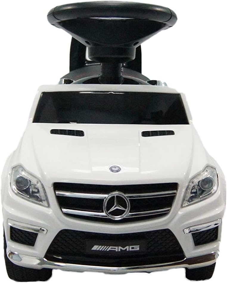 Best Ride On Cars 4 in 1 Mercedes Battery Powered Push Car, White, Large