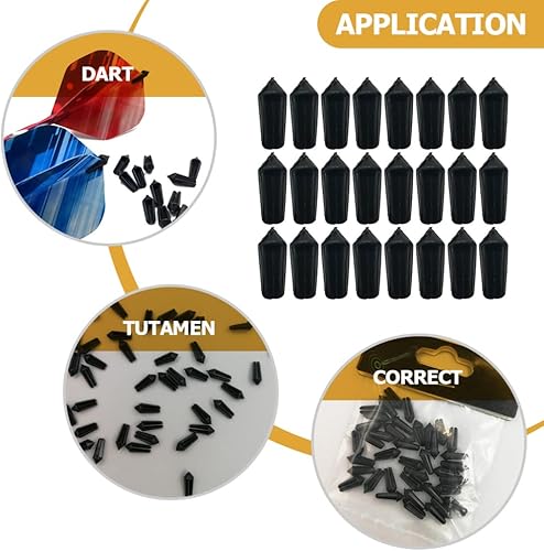 Miniatura 6 de Protectores de vuelo de dardos de plástico, 40 unidades, corrector de ala de dardo, protector de dardos de 90 grados, accesorios para dardos de