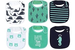 Carter's Baby Bibs: 6-Pack Waterproof Cotton Drool and Eating Bibs