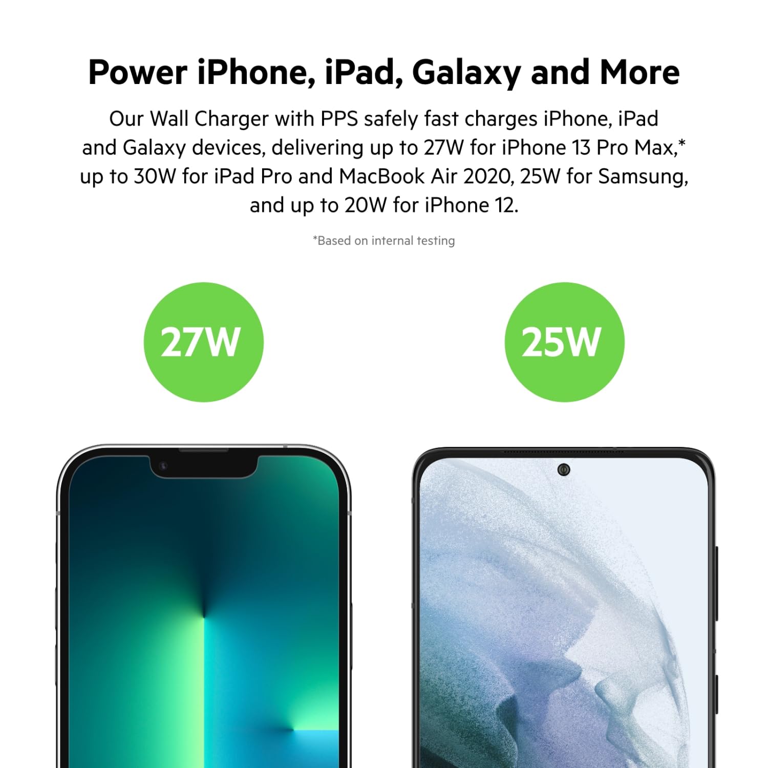 Belkin Caricatore da parete USB C da 30 W con cavo USB-C a Lightning, PPS, PowerDelivery, USB-IF certificato PD 3.0 Ricarica rapida per iPhone 13, Pro, Pro Max, Mini e altro