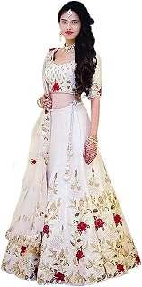 Shree Radhe Enterprise Women's Embroidered Semi Stitched Lehenga Choli (Multi_Color)