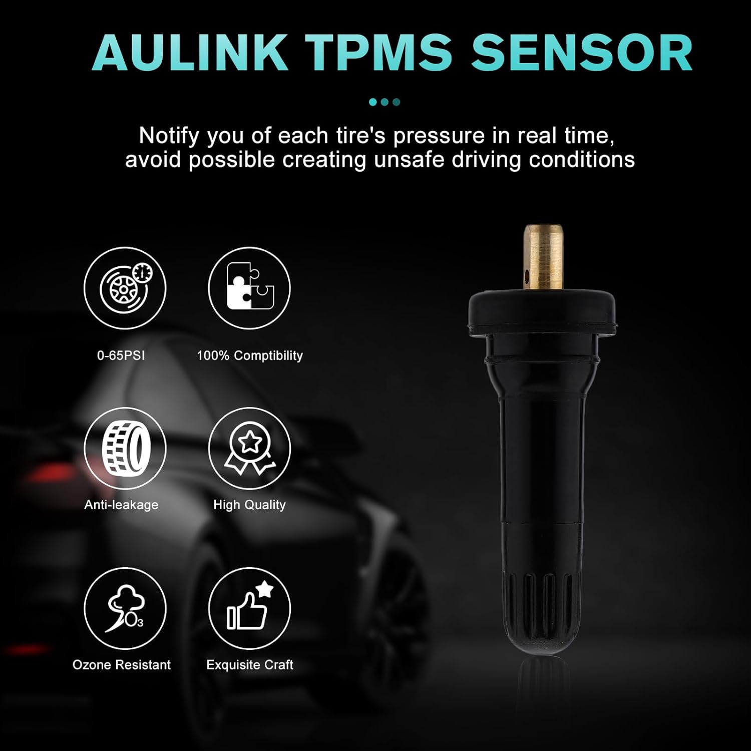 100 PCS 20008 TPMS Snap-in Tire Pressure Sensor Valve Stem for 2005-2016 Dodge Chevy Ford VW Subaru Buick GMC Chrysler Jeep Cadillac Pontiac Lincoln RAM Saturn Mercury Suzuki 17-20008 20018