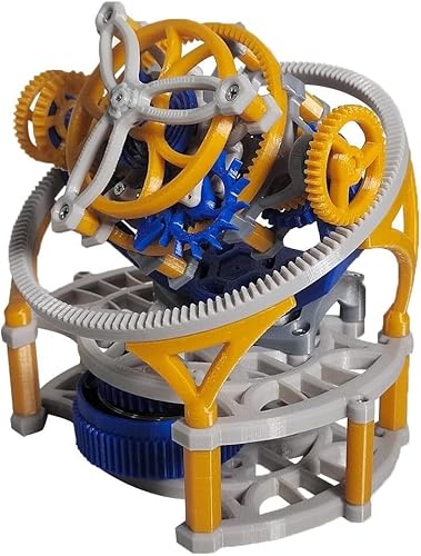 3D プリント パズル 3 軸トゥールビヨン コア、DIY 機械アセンブリ トゥールビヨン モデル、モデルキット クリエイティブ デコレーション、ユニセックス - 大人用科学トップおもちゃギフト。