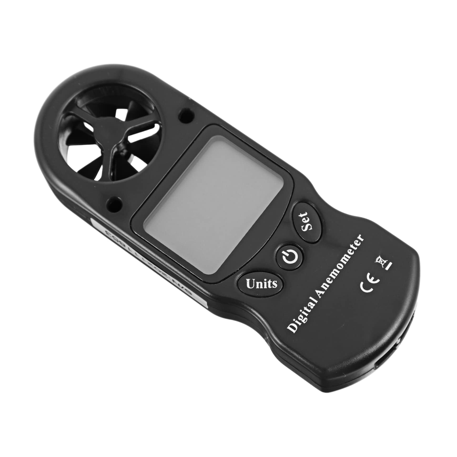 Hygrothermographe Pratique Mini, Anémomètre Numérique Portable, Noir | Mesure Température Humidité, Écran Lcd Rétroéclairé, Paquet de Rangement, 1 Pièce, Plastique