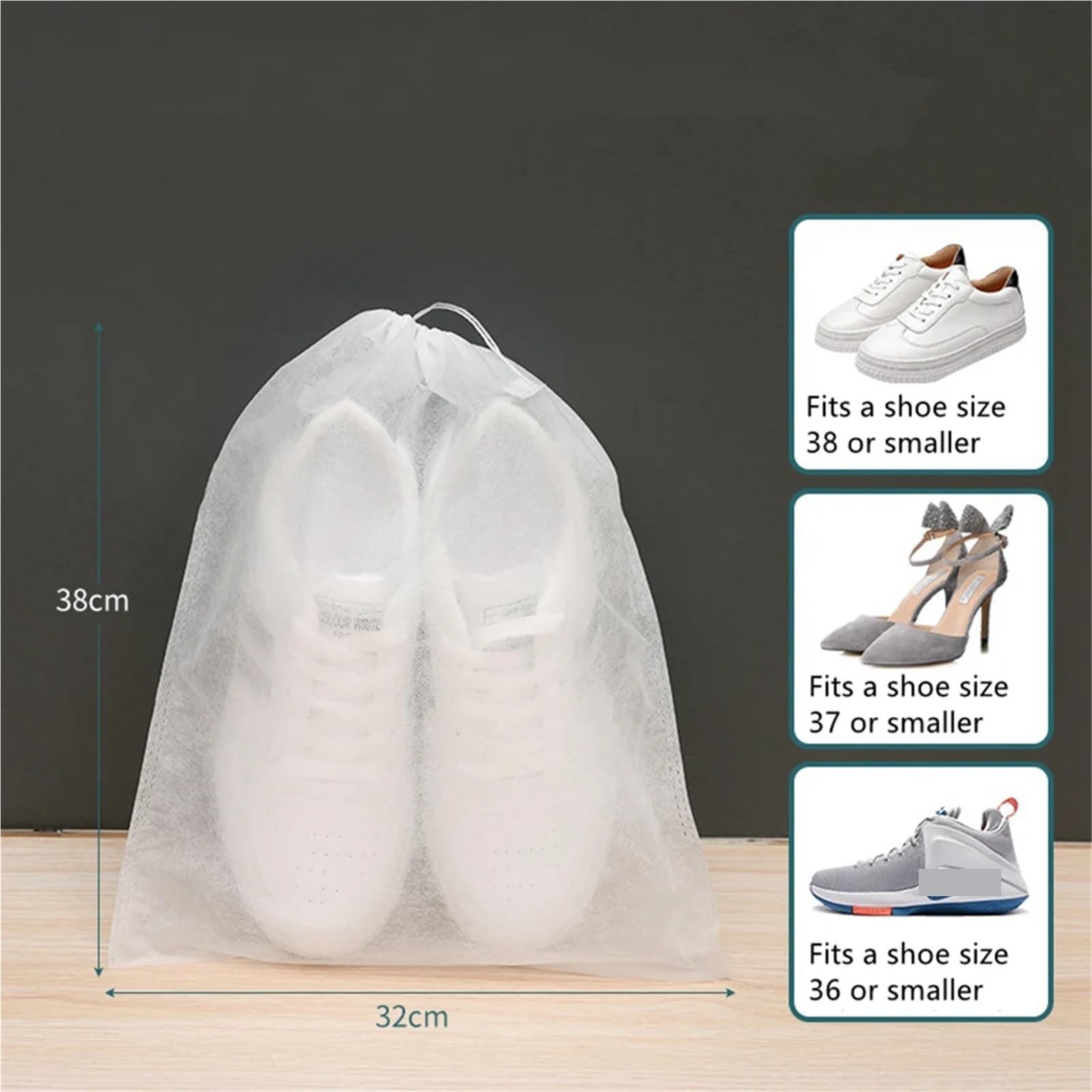 30 stücke Schuhe Lagerung Tasche Closet Organizer Nicht-Woven Reise Tragbare wasserdichte Kleidung Klassifizierte Hängen Taschen für Reisen(17.7x11.5x9.5cm)