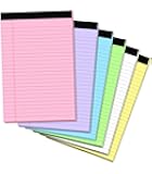 Small Legal Pads 5x8 Colored, 6 Pack Note Pads 5x8, Perforated Pink Legal Pad College Ruled, Lined Paper Pads 5x8 Notebook Pad, 30 Sheets per Notepad, Mini Purple Legal Pads 5x8 for Office School Home