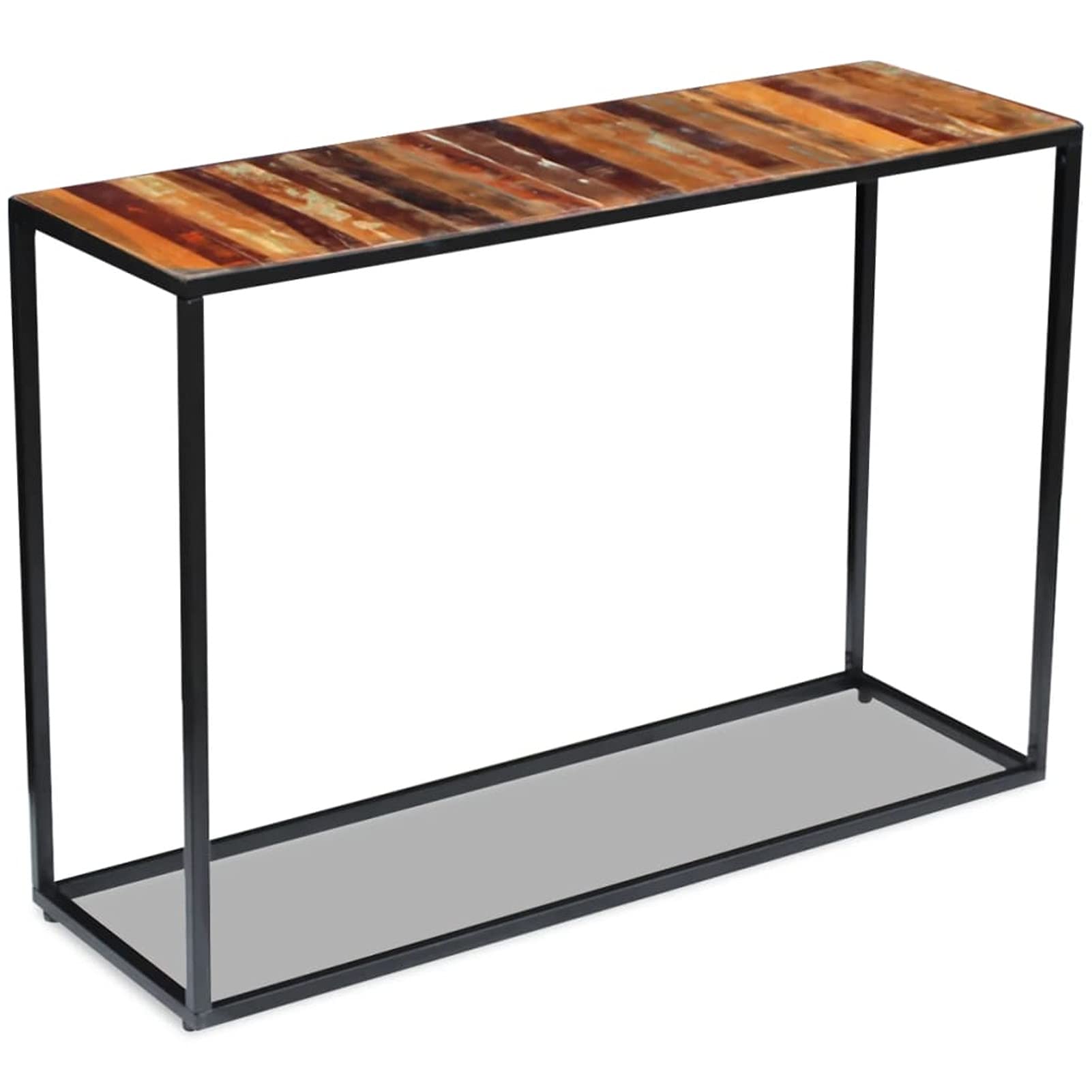 Homgoday Mesa Consola de Madera Maciza reciclada 110x35x76 cm Mesas auxiliares de salón,Mesa Consola Recibidor Mueble de Entrada Estrecha Clásica