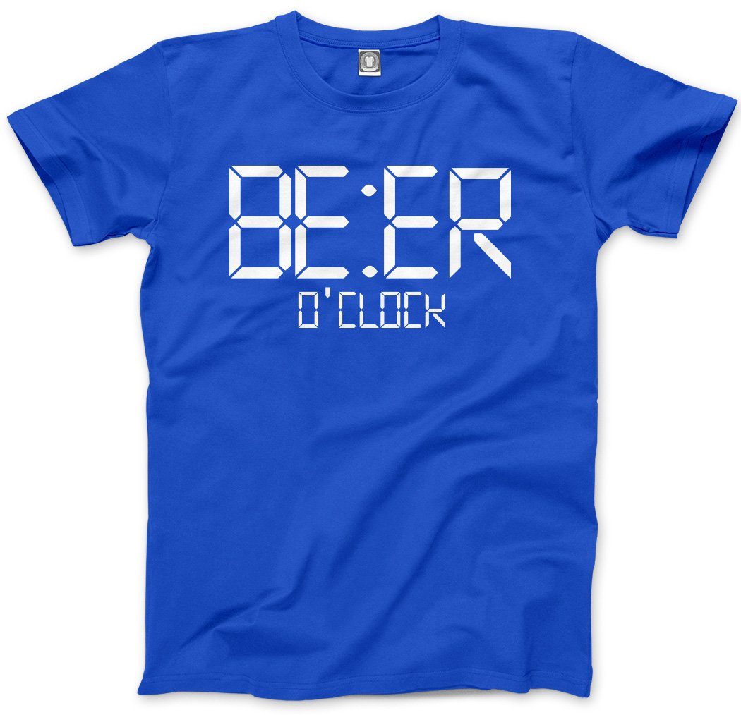 Hotscamp Men's Blue Beer O'clock Unisex T-Shirt - Large