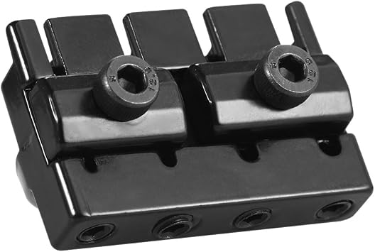 4-String Headless Electric Bass Guitar String Locking Nut Set with 2 Wrench 2 Screw Black