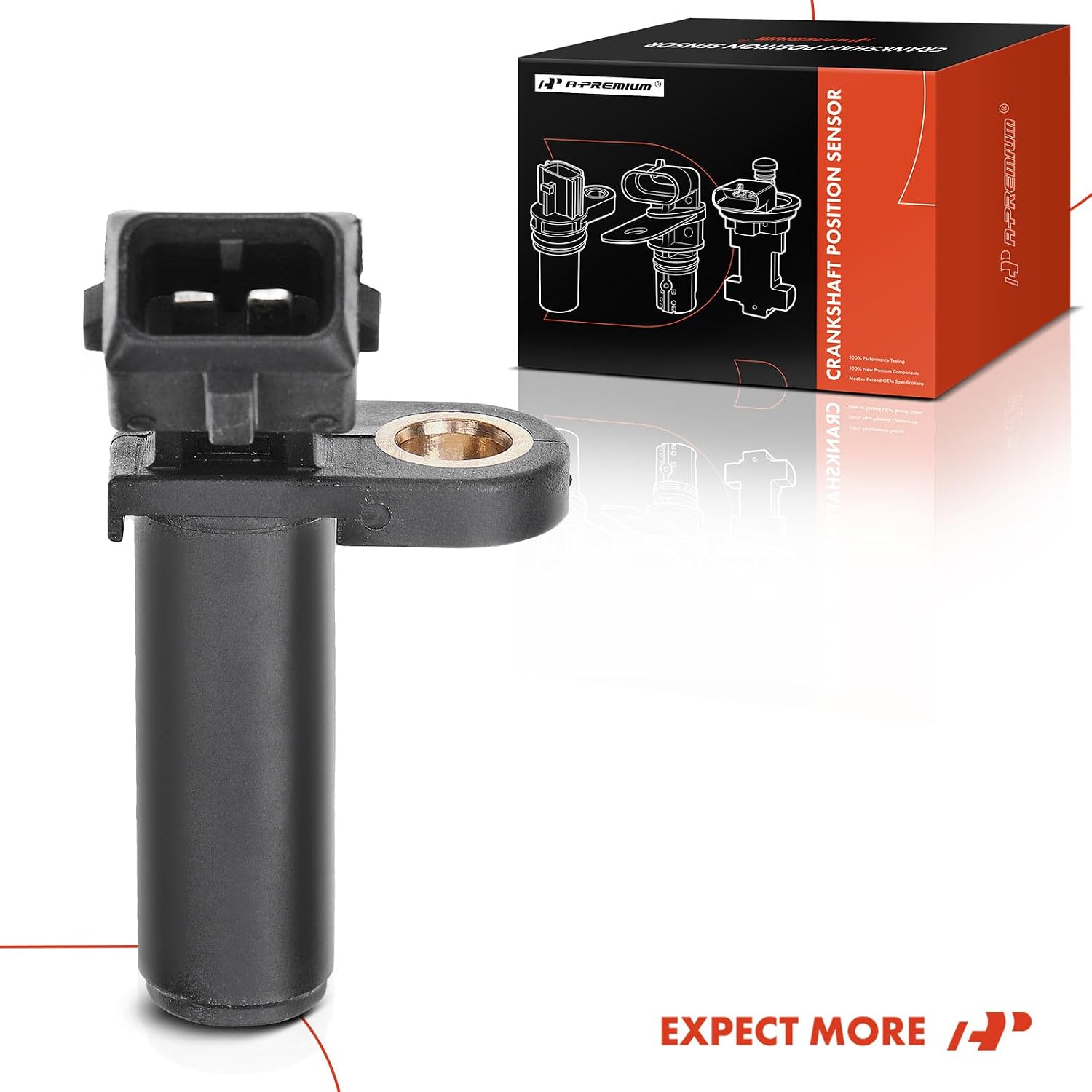 A-Premium Engine Crankshaft Position Sensor Compatible with Ford Escape 2001-2004, Focus 2000-2002, Contour 1995-1997, Courier, Ka & Mazda Tribute 2001-2004 & Mercury Mystique 1995-1997, 1.6L 2.0L