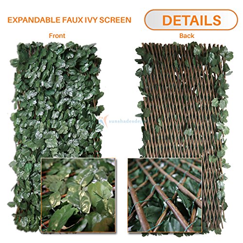 Tang Artificial Leaf Faux Ivy Expandable Stretchable Privacy Fence Screen For Patio Deck Backyard Balcony Privacy Screen Single Side Leaf Vine Wall Fence Decoration #TOP3