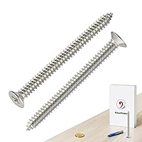 Vista 15 de Tornillos para madera, 120 tornillos Phillips de cabeza plana, tornillo de acero inoxidable 304 con kit de avellanado de madera ajustable