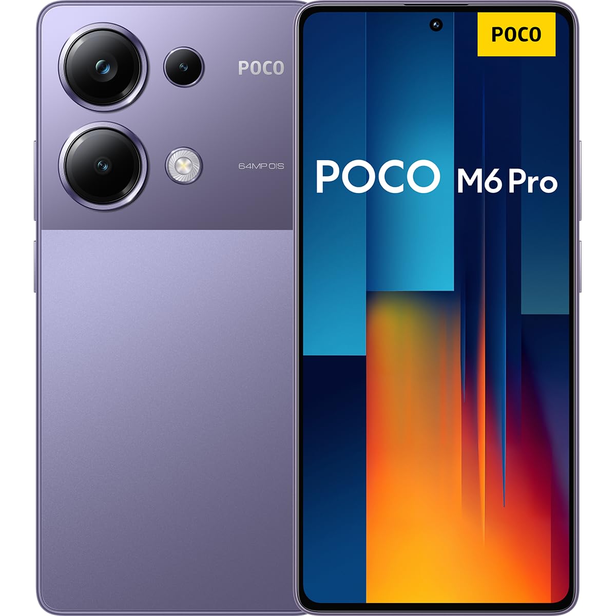 POCO M6 Pro - Smartphone 12+512GB, Schermo Amoled 6.67 120HZ 1.5K, Snapdragon 7s Gen 2, Tripla fotocamera fino a 64 MP, 67W Carica Superveloce , Viola (Versione IT)