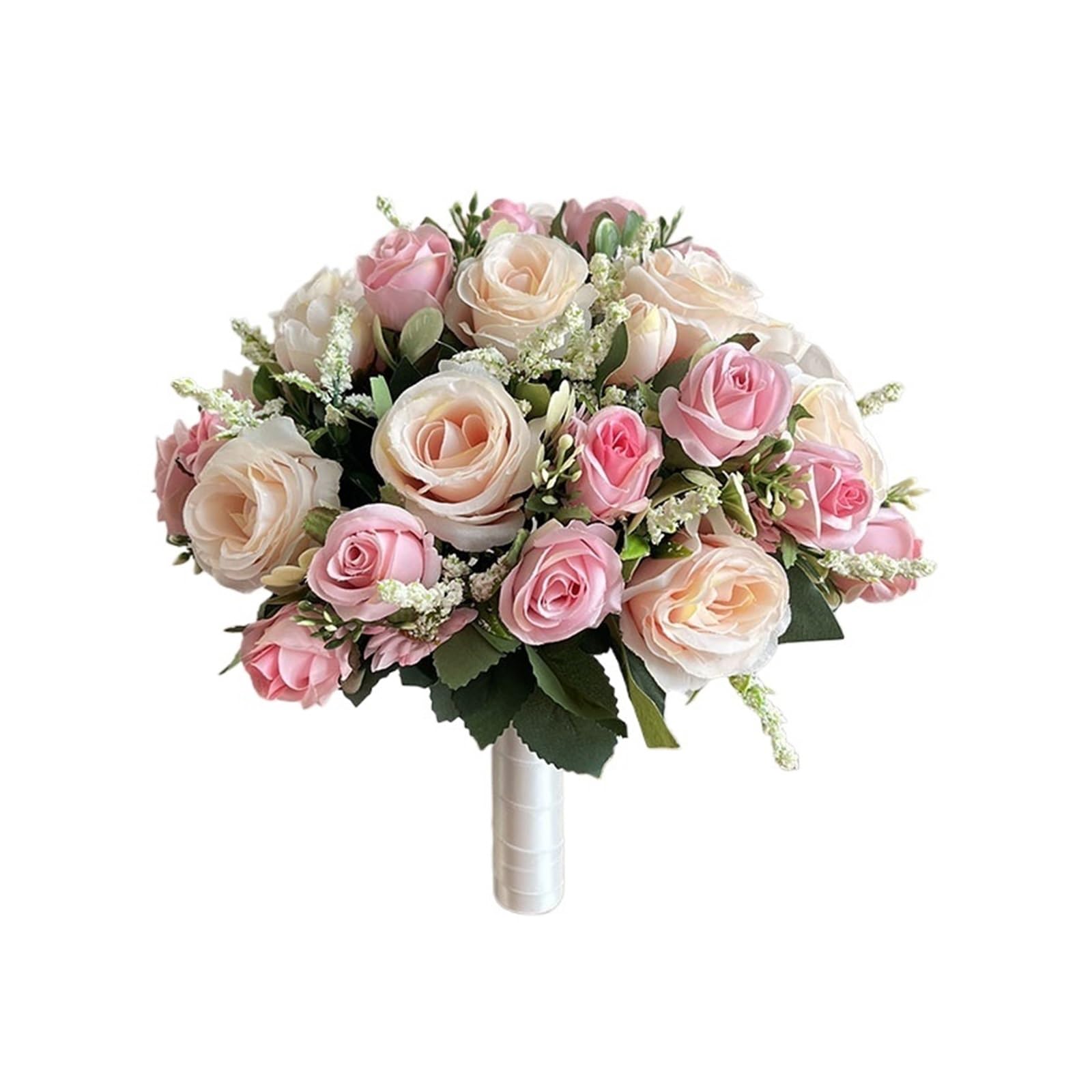 SHENJMAI Artificial Flower Bouquet Wedding Flower Bouquet Bridal Accessories Marriage Silk Flowers Artificial Roses for Bride Bridesmaid(Type 14)
