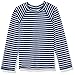 Produktbild Amazon Essentials Mädchen Langärmeliger Rashguard, Uv-Schutzfaktor 50+, Marineblau, Streifen, 6-7 Jahre