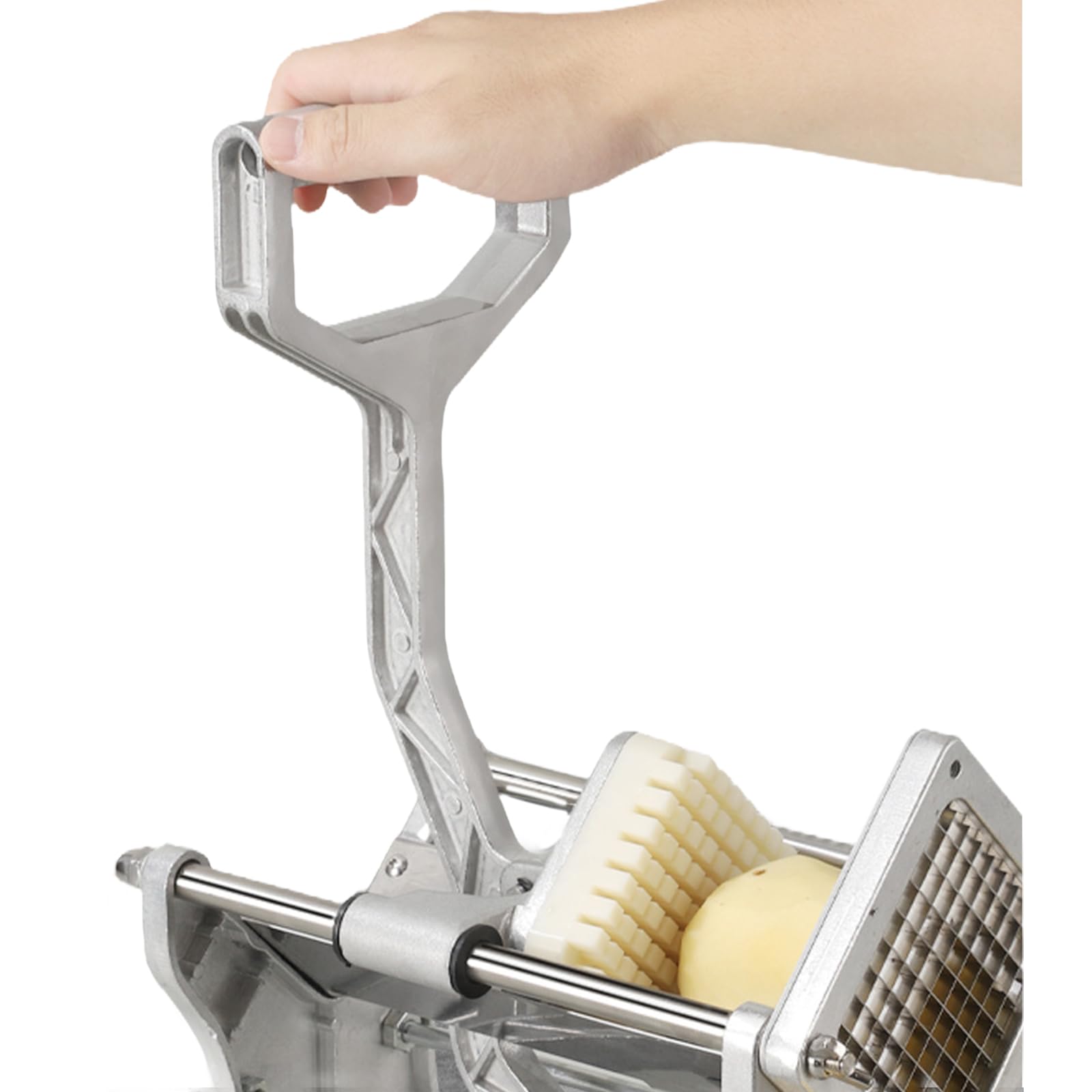 Cortador manual de patatas fritas fácil de usar, herramienta de corte de verduras de acero inoxidable, cortador manual de patatas fritas, suministros de cocina, dados de frutas