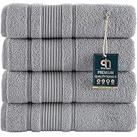 Algopix Similar Product 1 - Qute Home 4Piece Bath Towels Set 100