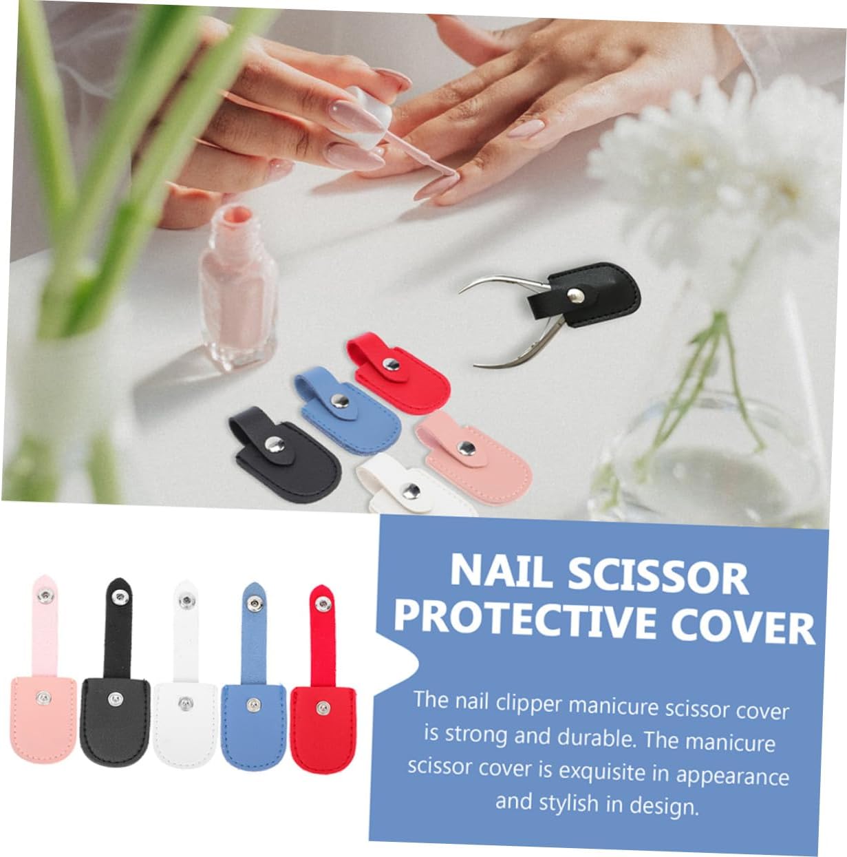 DOITOOL Sets Nail Scissors Pouch Holder Cuticle Scissors Cover Grooming Scissor Holder Storage Bag Stylish Design Pcs
