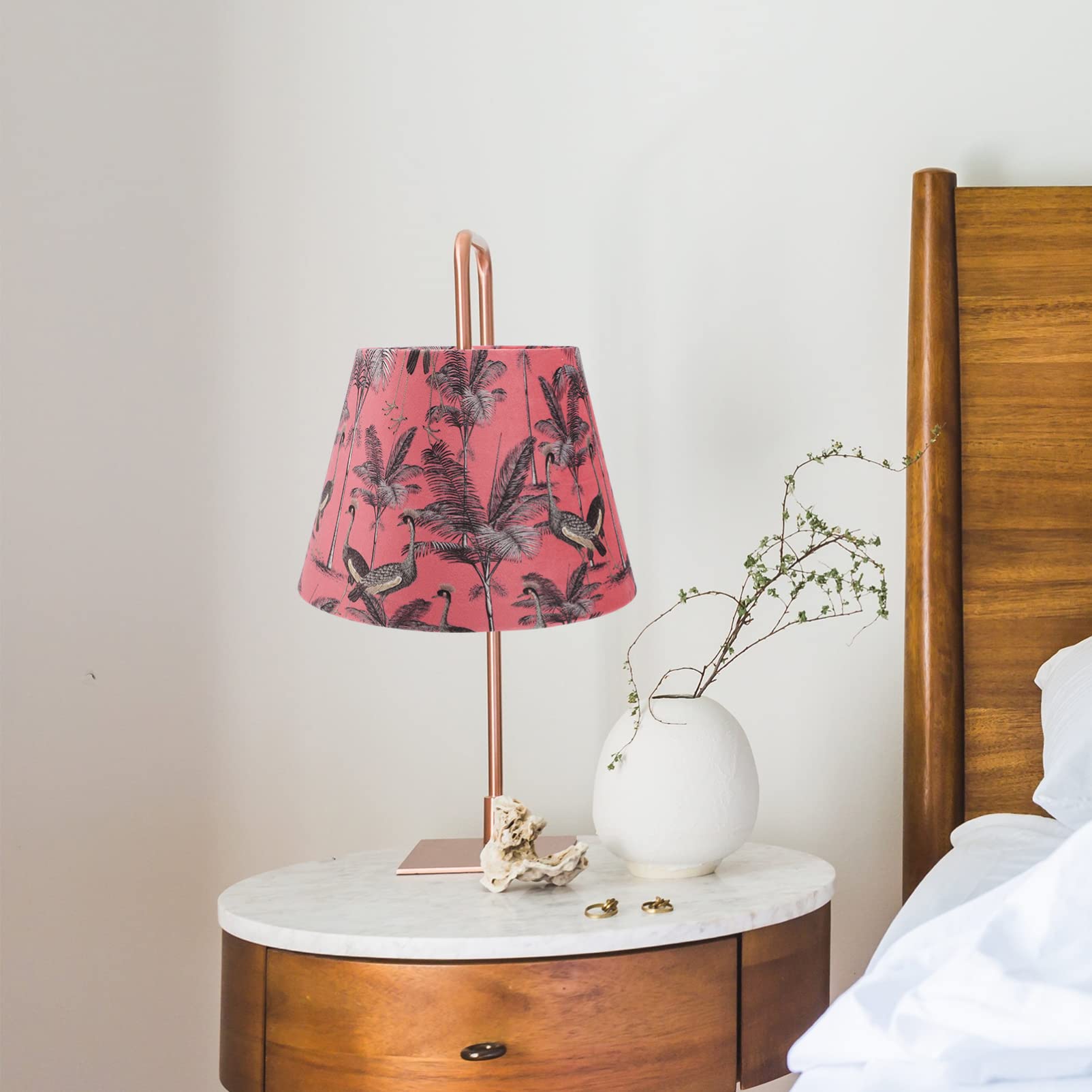 Milisten Abat-jour En Tissu À Motifs Petit Modèle De Remplacement Pour Lampe De Bureau Abat-jour Noir Pour Chambre À Coucher