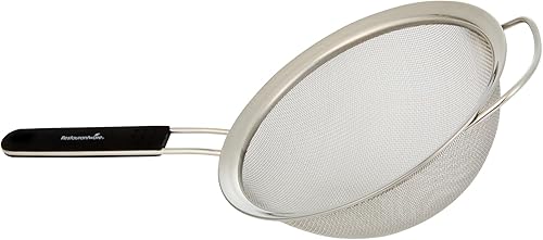 Miniatura 2 de Restaurantware Colador de malla fina, 1 unidad de 15 x 7.8 x 3 pulgadas con mango de silicona, colador de malla extrafina de acero inoxidable, mango