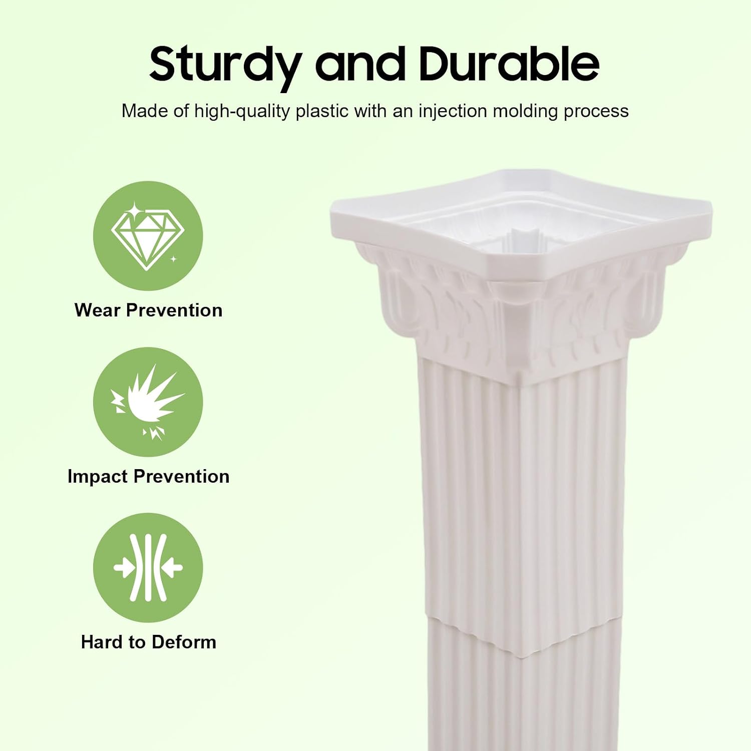 4PCS Wedding Roman Column Pillars Set, 36 Inch Plastic Wedding Pillars Columns White Elegant Roman Pillars Stand Pot Columns Pedestal Stand for Ceremony Event Party Wedding Party Celebration Decor