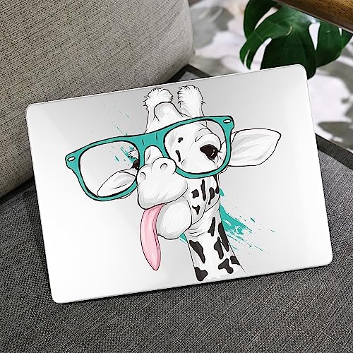 Image of MEEgoodo for M5 /M4 /M3 /M2 MacBook Air 15 inch Case 2026 2025 2024 2023, Case Fit Model (A3448 /A3241 /A3114 /A2941) for MacBook Air 15.3 inch, Funny Giraffe