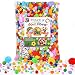Caydo 2200 Pieces Fuzzy Assorted Pompoms Include 200 Pieces Wiggle Eyes, Multicolor Glitter Pom Poms for Hobby, DIY, Creative Crafts Decorations