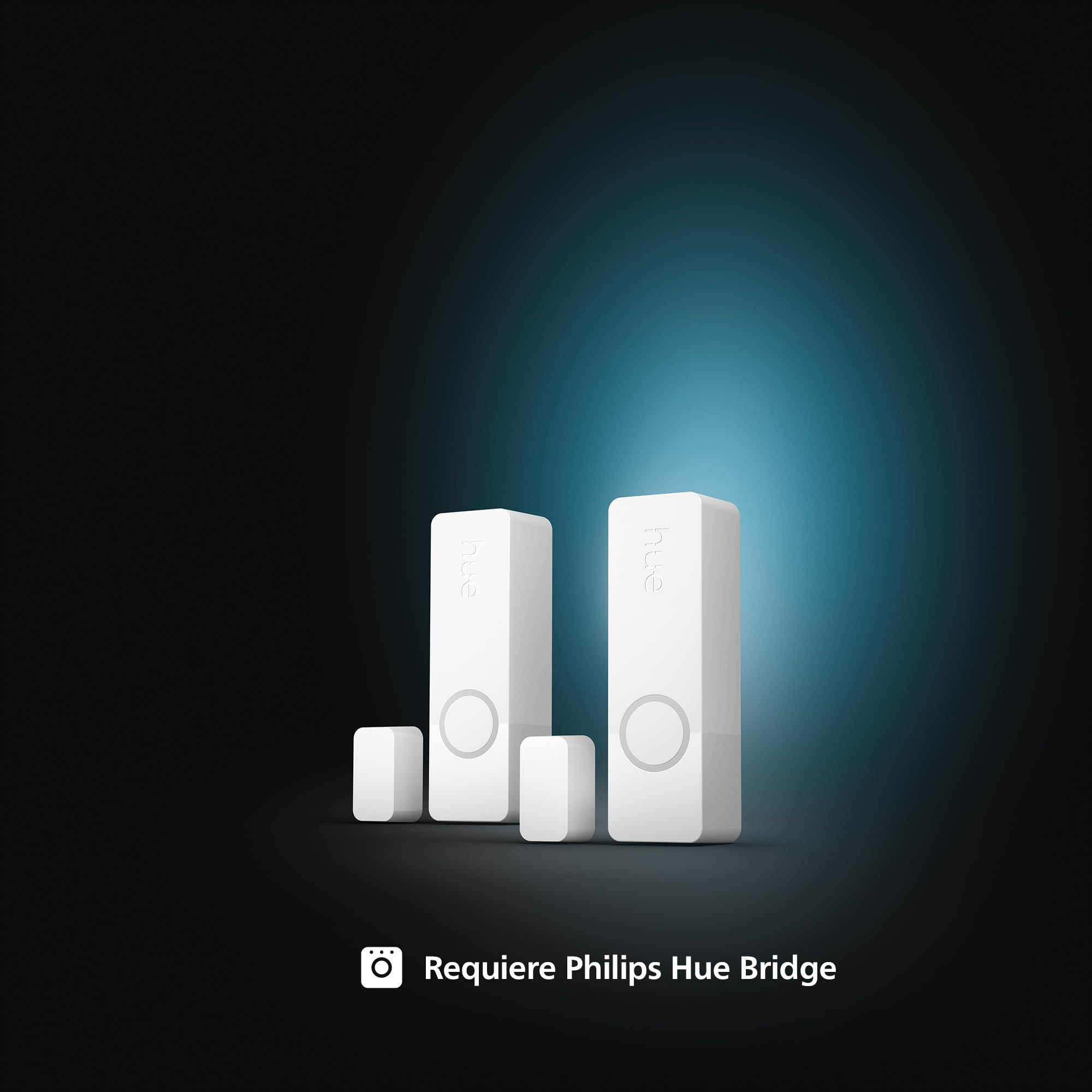 Philips Hue Secure Sensor de Contacto Inteligente para Puertas y Ventanas, Control de Vigilancia y Luz Inteligente con Solo una App, Requiere Bridge, Pack de 2 Sensores, Blanco
