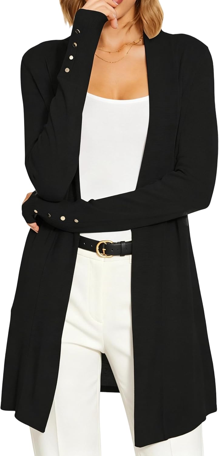 Spicy Sandia Women's Cardigan Sweaters Long Dressy Casual Lightweight Open Front Knit Cardigans for Spring Early Fall
