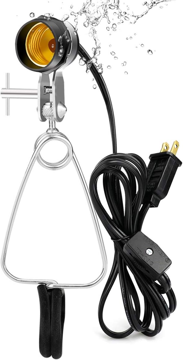 Waterproof Clamp Light Fixture for Indoor Plant, Clamp on